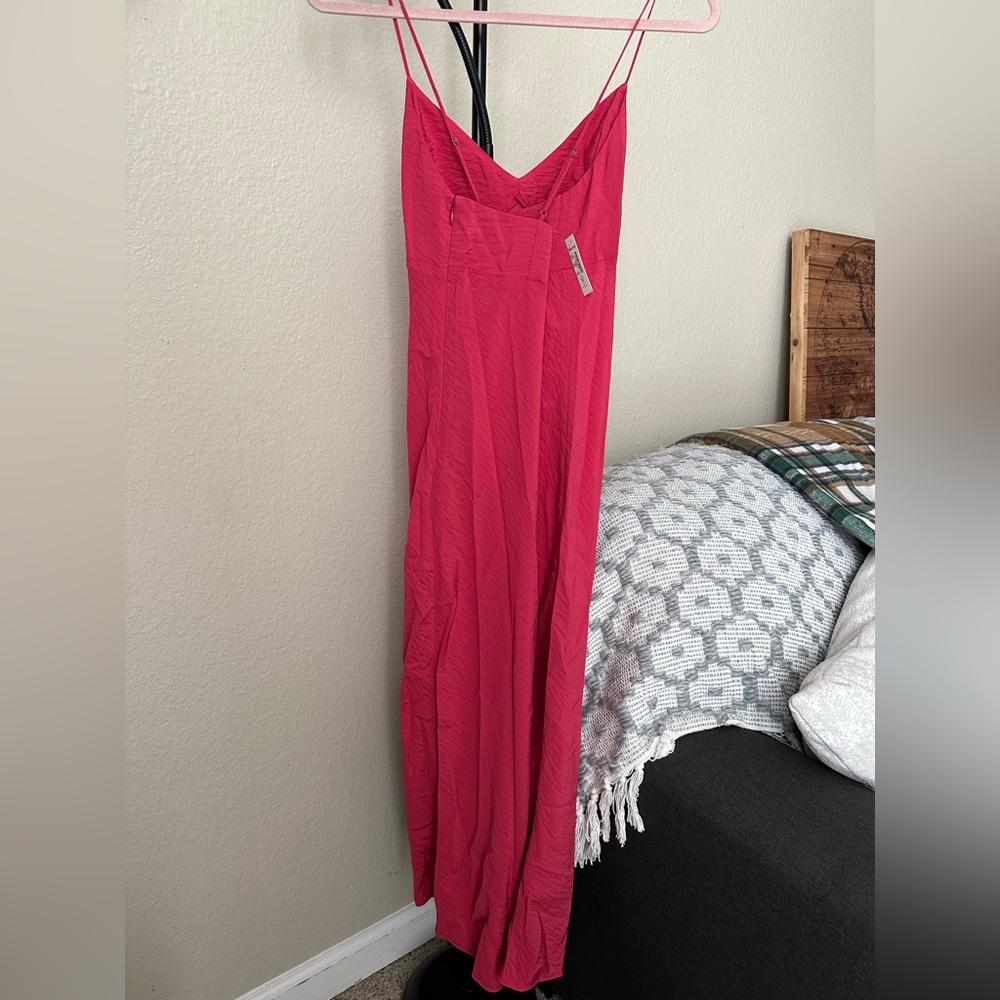 NWT Madewell Layton Midi Slip Dress in Rose Hibiscus - Picture 3 of 10